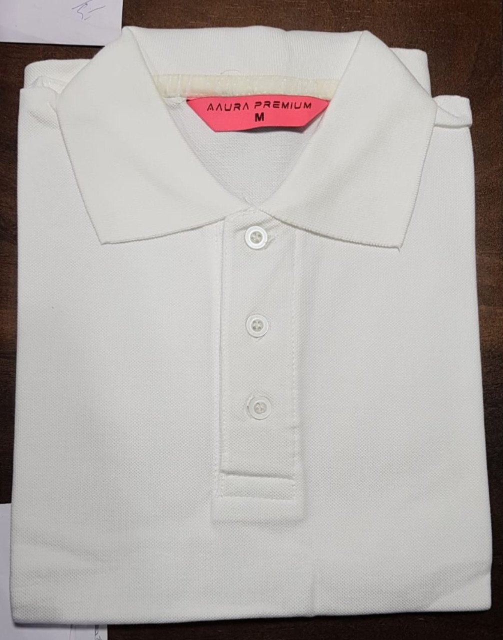 Aura Premium Polo neck T-Shirt supplier - 280 Gsm White