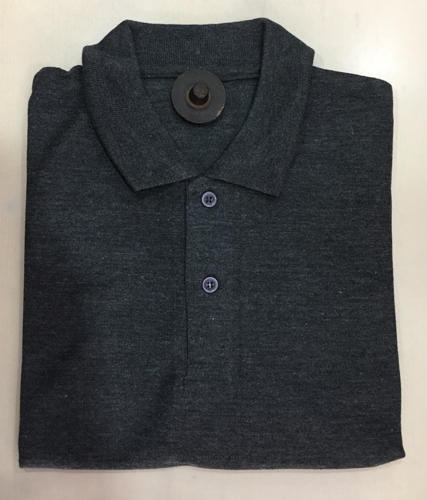 Corporate Polo neck T-Shirt - Charcoal Grey