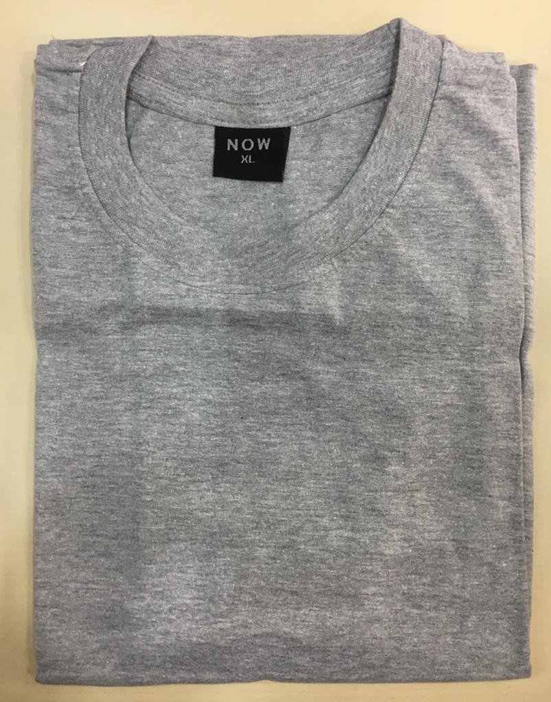 Now Round neck Cotton T-shirt - Grey