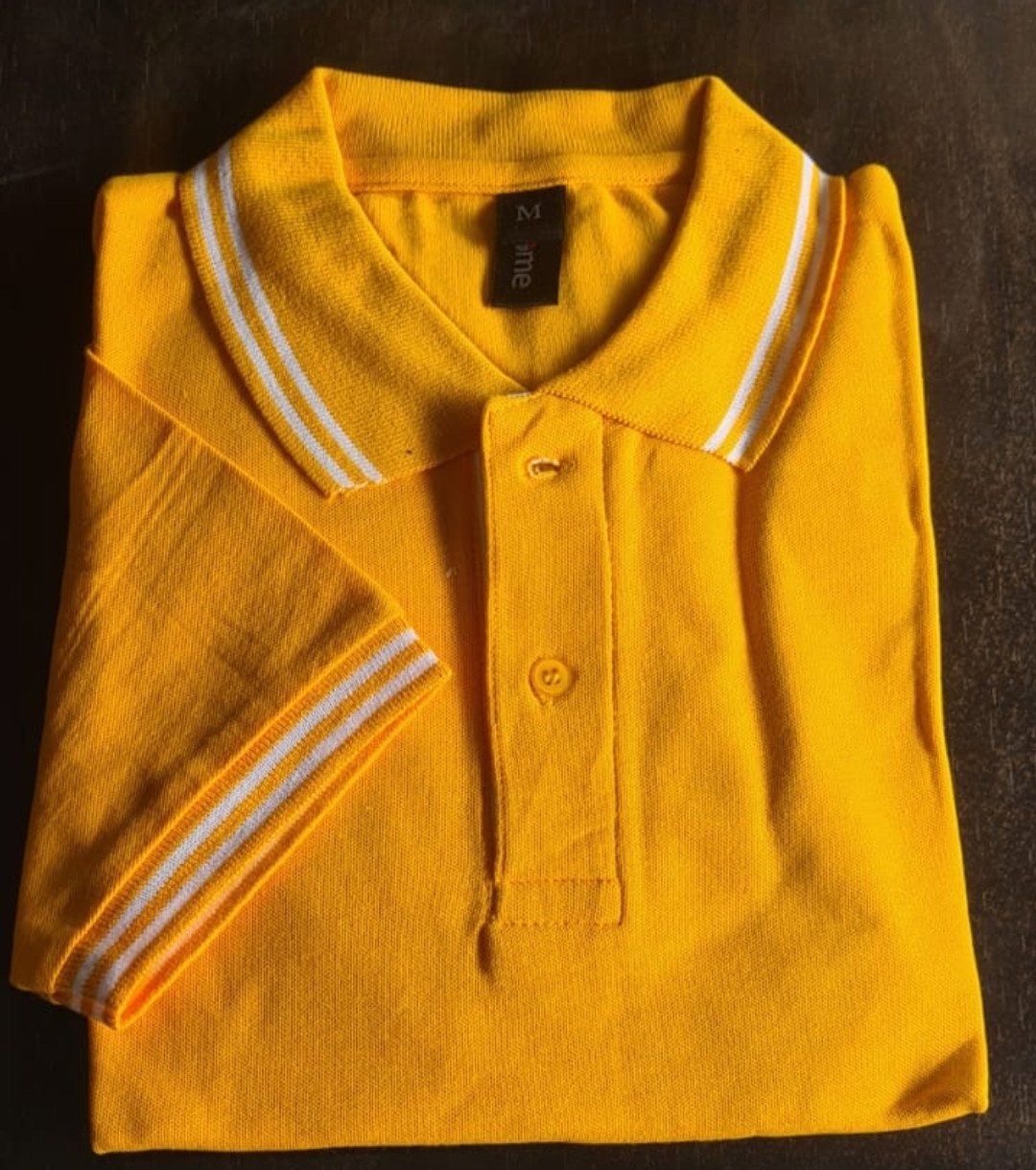 Chrome Double-Tipping 230 GSM Cotton T-Shirt - Mango Yellow