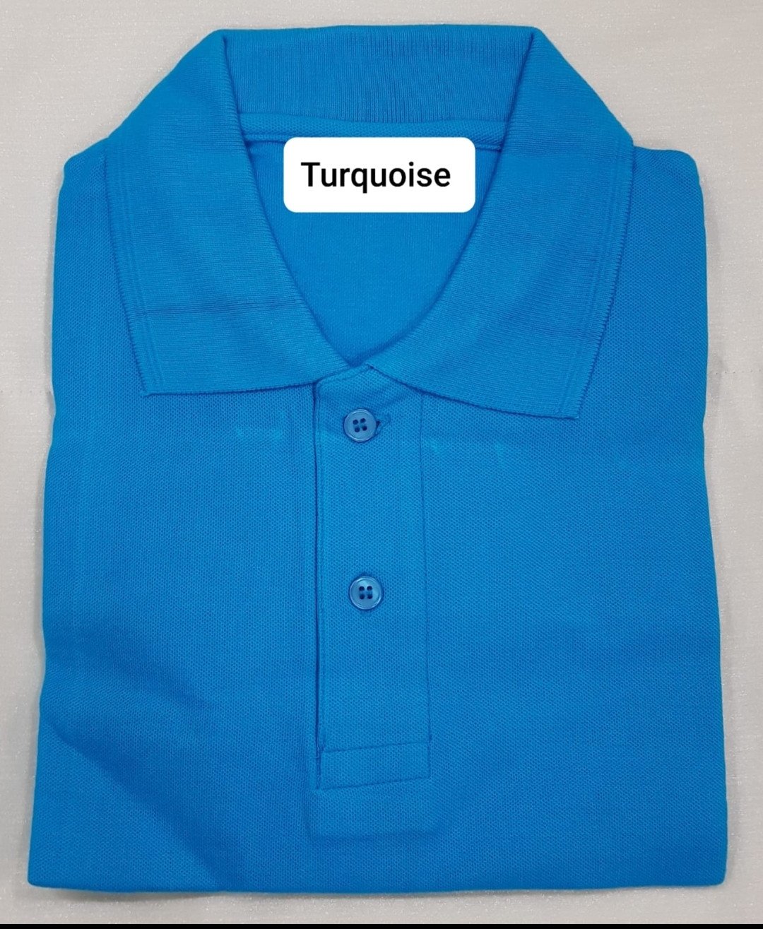 Sports Club 260 GSM Cotton Polo neck T-Shirt - Sky Blue