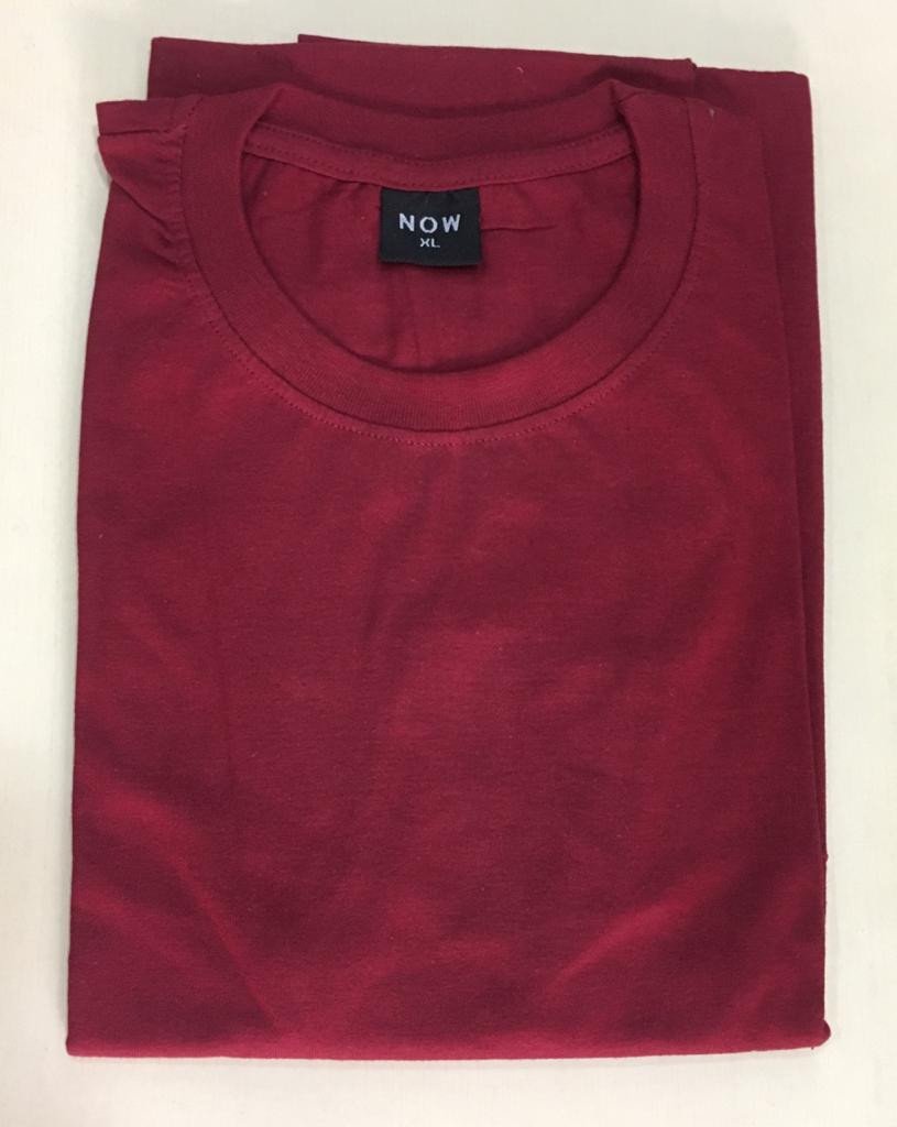 Now Round neck t shirt - Maroon