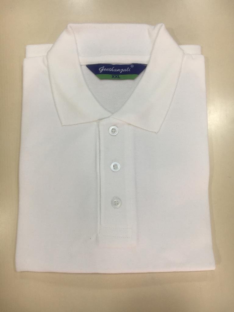 Geethanjali Polo Neck T shirt - White