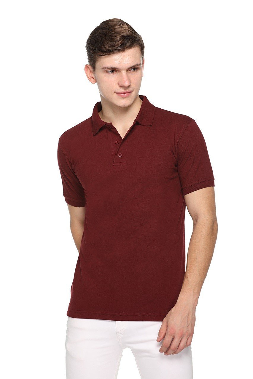 Pikmee Fast Tees Maroon polo t shirt