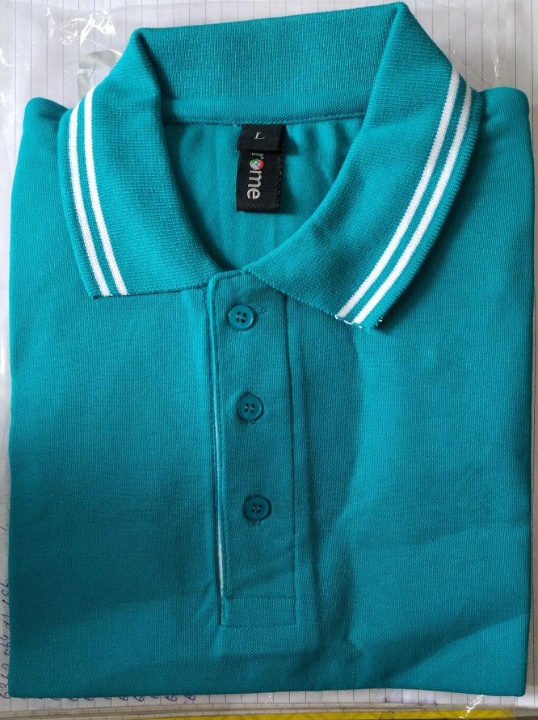 Chrome Double-Tipping 230 GSM Cotton T-Shirt - Mint Blue