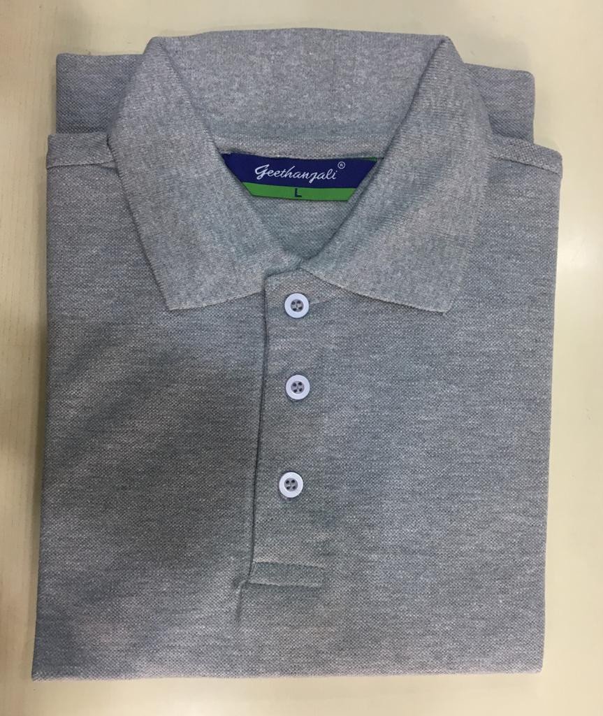 Geethanjali Polo Neck T shirt - Grey