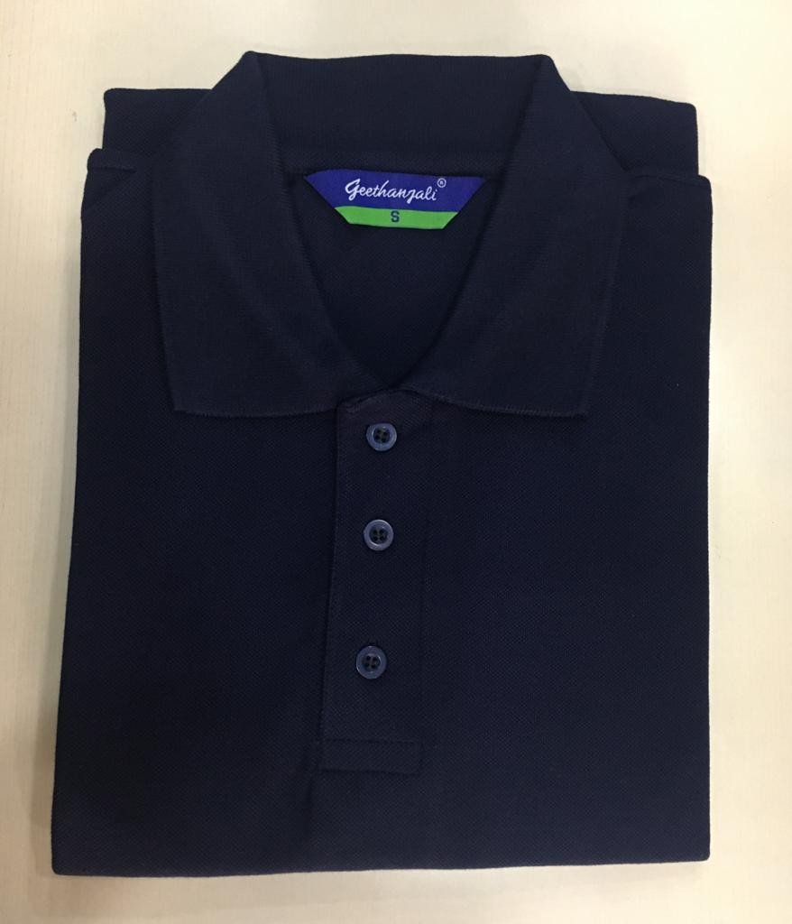 Geethanjali Polo Neck T shirt - Navy Blue