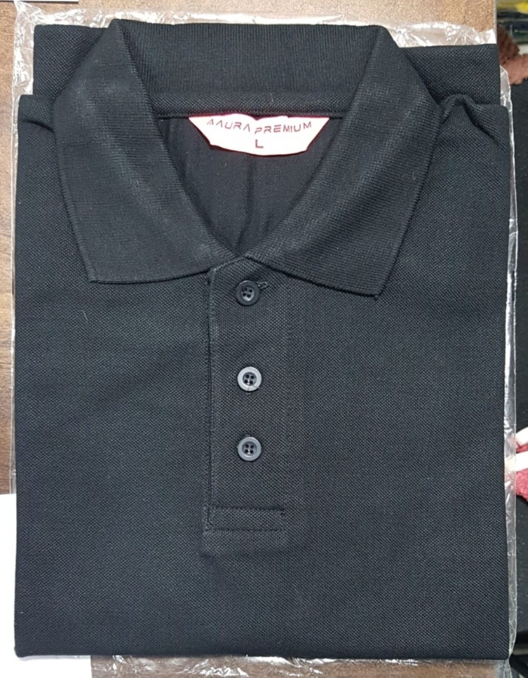 Aura Premium Polo neck T-Shirt supplier - 280 Gsm Black